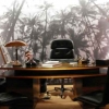 <h3>Le bureau de Tiago Mendès, le boss (Gilbert Melki)</h3>